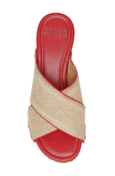 Donald Pliner Summer Platform Wedge Sandal In Tomato