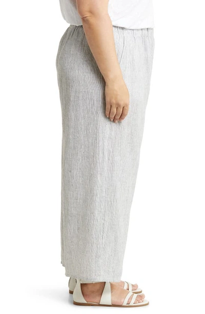 Shop Eileen Fisher Organic Linen Crop Wide Leg Pants In White