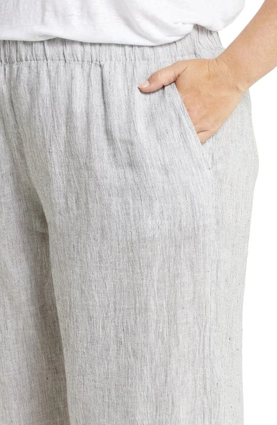 Eileen Fisher Organic Linen Crop Wide Leg Pants In White