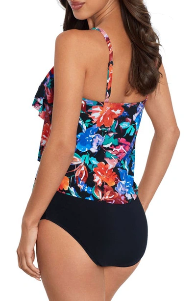 Shop Magicsuit ® Flower Child Rita Tankini Two-piece Swimsuit In Black Multi