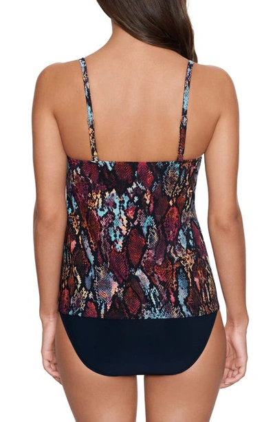 Shop Magicsuit Queen Cobra Chloe Tankini Two-piece Swimsuit In Black/ Brown