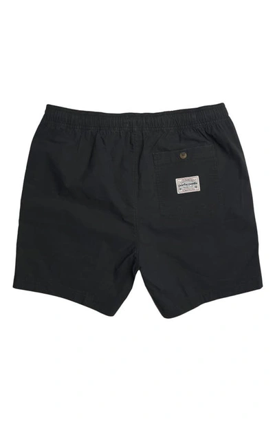 Party Pants Solid Vintage Volley Swim Shorts In Black