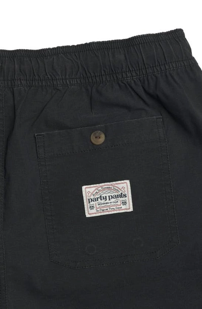 Party Pants Solid Vintage Volley Swim Shorts In Black