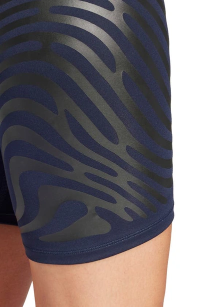Shop Adidas Originals Adidas Adizero Printed Bike Shorts In Legend Ink