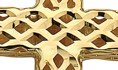 Shop Best Silver 14k Gold Diamond Cut Cross Pendant
