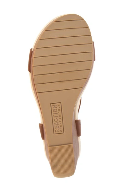 Shop Reaction Kenneth Cole Cami Platform Wedge Sandal In Luggage