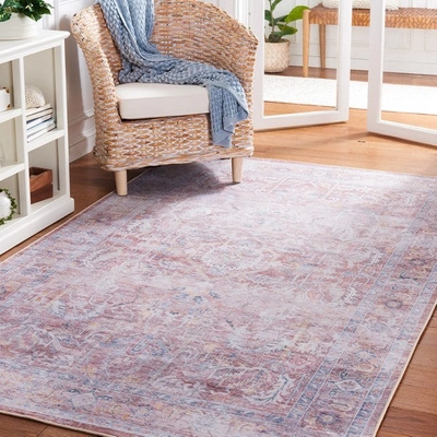 Safavieh Tucson Tsn185v Power Loomed Purple / Blue Washable Rug