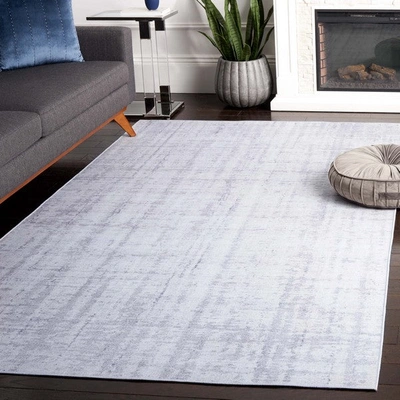 Safavieh Tacoma Tac857f Power Loomed Light Grey / Grey Washable Rug
