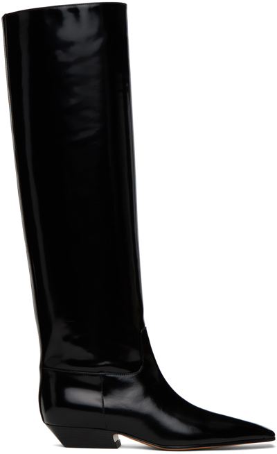 Shop Khaite Black 'the Marfa' Boots In 200 Black