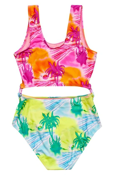 Shop Beach Lingo Kids' Solar Eclipse Monokini Two-piece Swimsuit In Multi