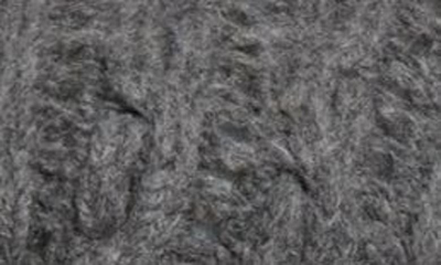 Shop Simone Rocha Bell Charm Lace Stitch Baby Alpaca & Merino Wool Blend Crop Cardigan In Grey/ Pearl/ Silver