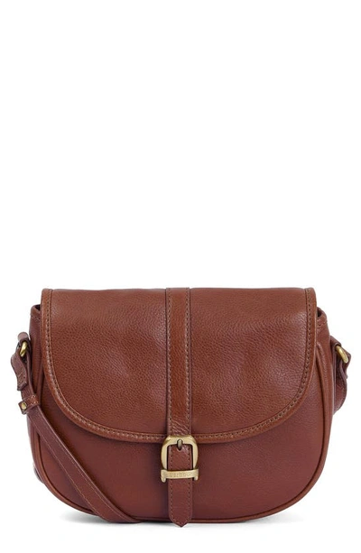 Barbour Laire Womens Leather Saddle Bag In Brown