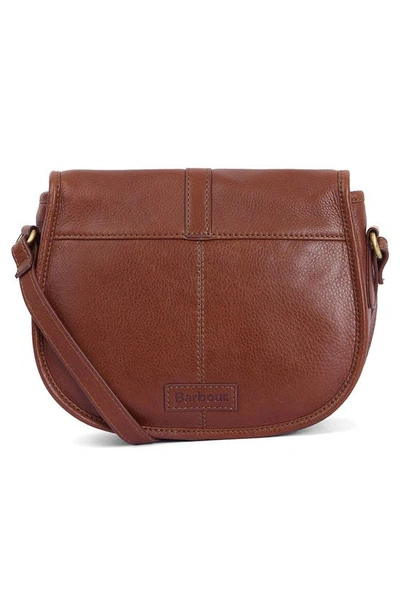 Barbour Laire Womens Leather Saddle Bag In Brown