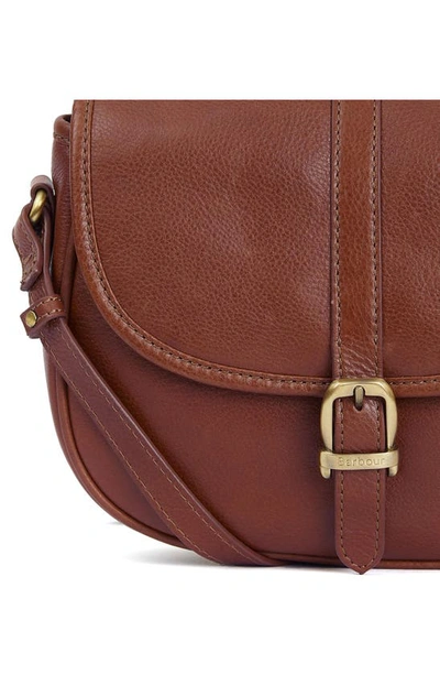 Barbour Laire Womens Leather Saddle Bag In Brown