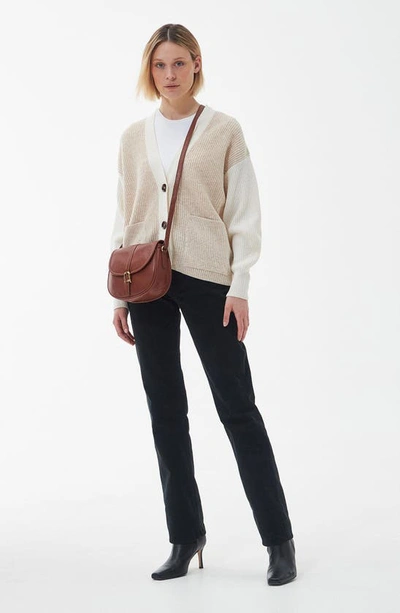 Barbour Laire Womens Leather Saddle Bag In Brown