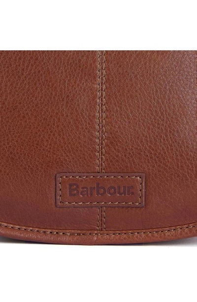 Barbour Laire Womens Leather Saddle Bag In Brown