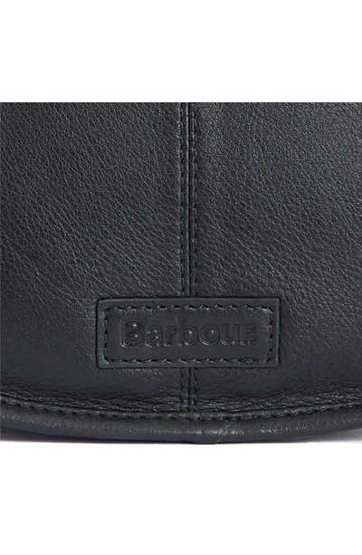 Shop Barbour Laire Medium Leather Saddle Bag In Black