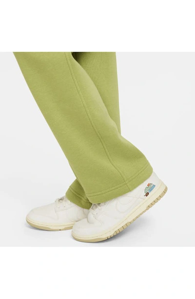 Shop Nike Kids' Sportswear Club Fleece Wide Leg Pants In Pear/ Pear/ White