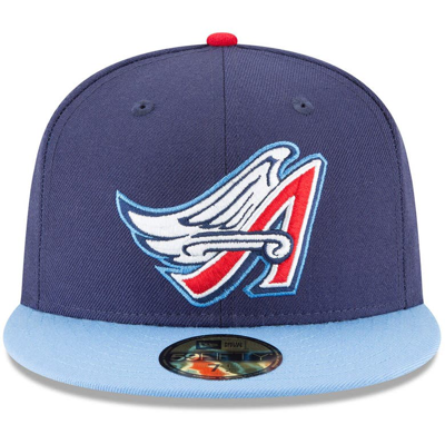 Shop New Era Navy California Angels Cooperstown Collection Wool 59fifty Fitted Hat