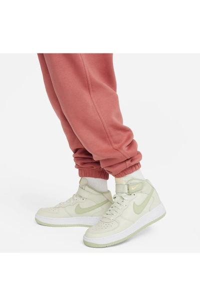 Shop Nike Kids' Sportswear Club Fleece Sweatpants In Adobe/ Adobe/ White