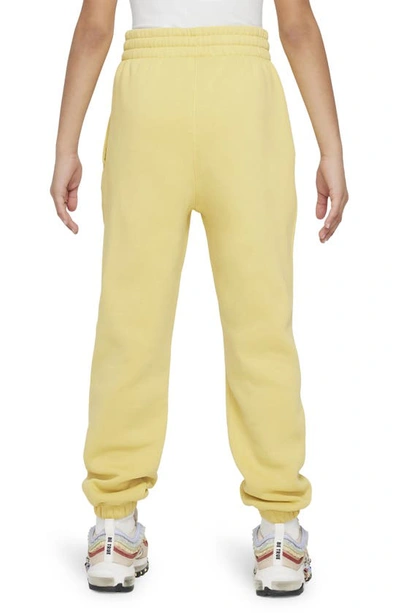 Shop Nike Kids' Sportswear Club Fleece Sweatpants In Saturn Gold/ White