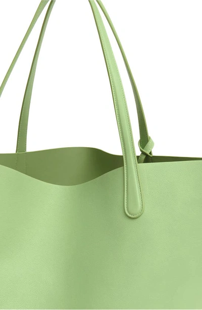 Shop Mansur Gavriel Everyday Soft Leather Tote In Seaglass