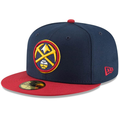 Shop New Era Navy/red Denver Nuggets 2-tone 59fifty Fitted Hat