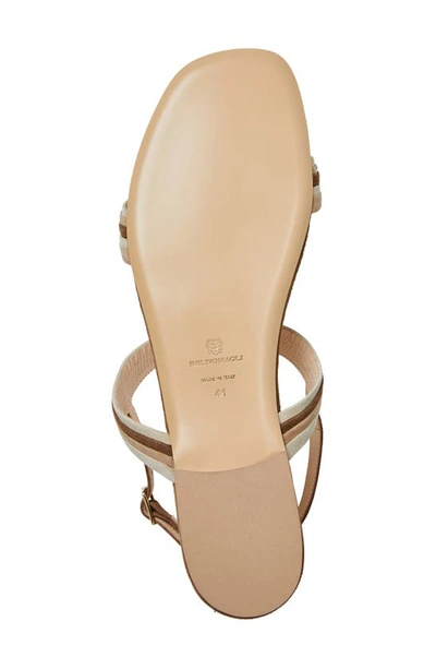 Shop Bruno Magli Portia Slingback Sandal In Brown/ Natural Suede