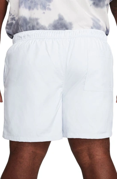 Shop Nike Club Woven Flow Shorts In Pure Platinum/ White