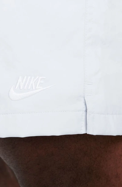 Nike Men's Club Flow Relaxed-fit 6" Drawstring Shorts In Pure Platinum/ White