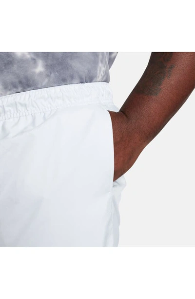 Nike Men's Club Flow Relaxed-fit 6" Drawstring Shorts In Pure Platinum/ White