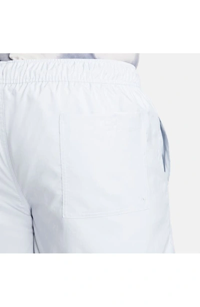 Shop Nike Club Woven Flow Shorts In Pure Platinum/ White