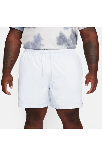 Nike Men's Club Flow Relaxed-fit 6" Drawstring Shorts In Pure Platinum/ White