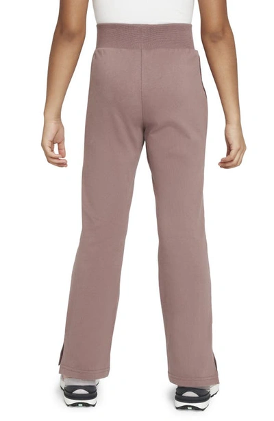 Shop Nike Kids' Sportswear Jersey Flare Pants In Smokey Mauve/ Platinum Violet