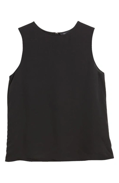 Shop Theory Sleeveless Silk Blouse In Black