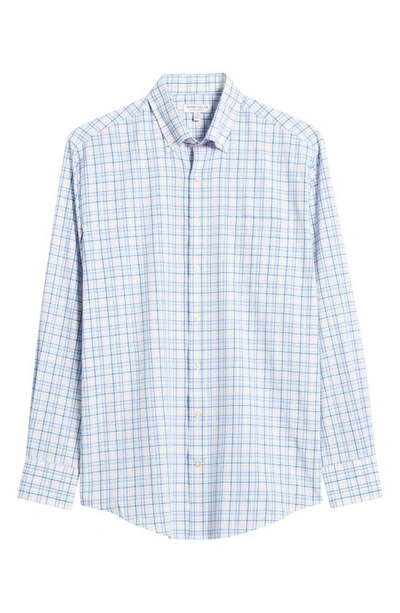 Shop Peter Millar Summer Comfort Performance Poplin Button-down Shirt In Maritime