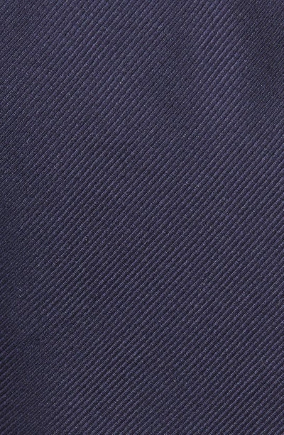 Shop Dolce & Gabbana Logo Embroidered Silk Tie In Blue Scurissimo