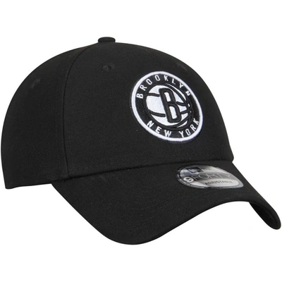 Shop New Era Black Brooklyn Nets Official Team Color 9forty Adjustable Hat