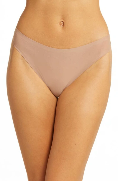 Shop Chantelle Lingerie Soft Stretch Thong In Coffee Latte-2t