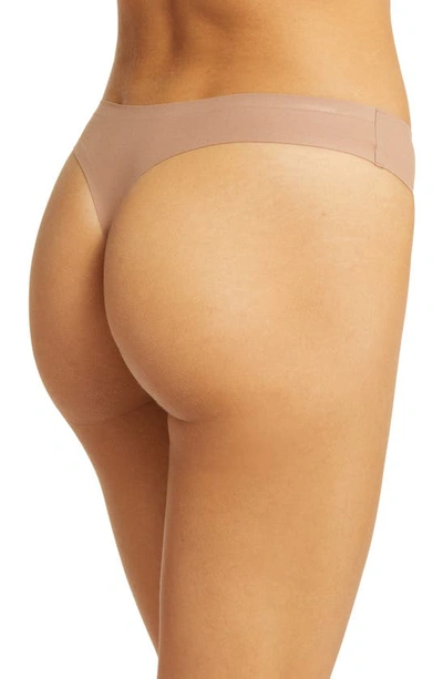 Shop Chantelle Lingerie Soft Stretch Thong In Coffee Latte-2t