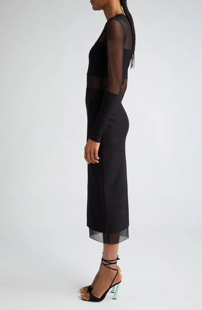 Shop Israella Kobla Meretu Long Sleeve Cocktail Dress In Black