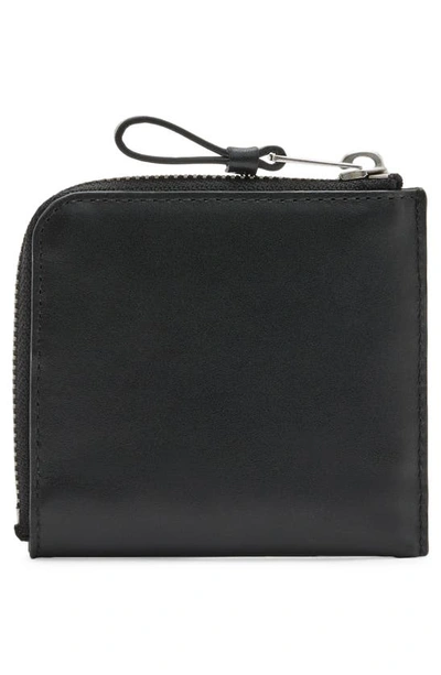 Shop Allsaints Tierra Artis Leather Zip Around Wallet In Black