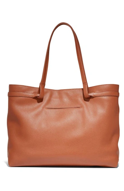 Shop Cole Haan Essential Soft Leather Tote In British Tan