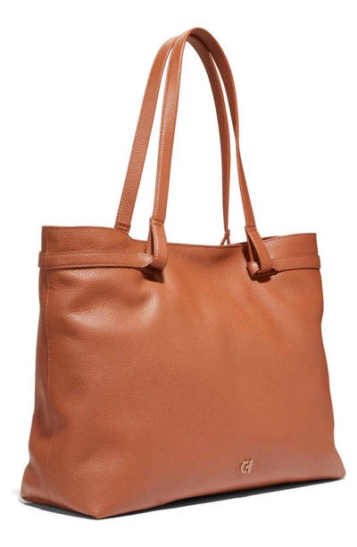 Shop Cole Haan Essential Soft Leather Tote In British Tan