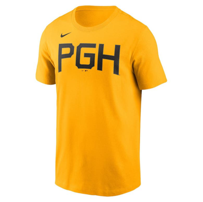 Shop Nike Ke'bryan Hayes Gold Pittsburgh Pirates City Connect Name & Number T-shirt