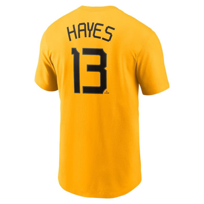 Shop Nike Ke'bryan Hayes Gold Pittsburgh Pirates City Connect Name & Number T-shirt