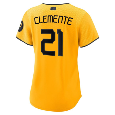 Shop Nike Roberto Clemente Gold Pittsburgh Pirates City Connect Replica Player Jersey