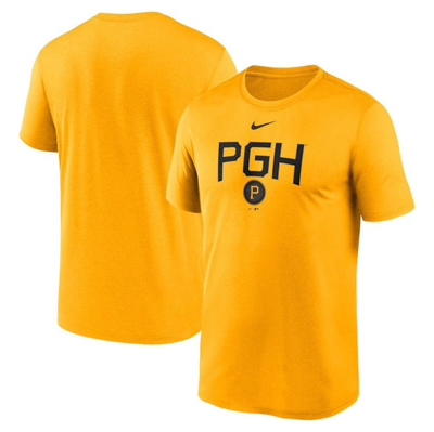 Shop Nike Gold Pittsburgh Pirates City Connect Large Logo T-shirt