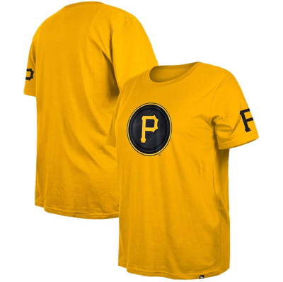 Shop New Era Gold Pittsburgh Pirates City Connect Plus Size V-neck T-shirt