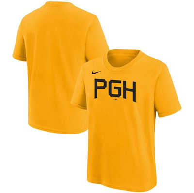 Shop Nike Preschool   Gold Pittsburgh Pirates City Connect Graphic T-shirt